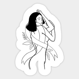 Siple Woman Design Sticker